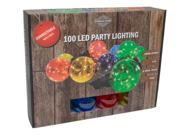SVENSKA LIVING Party osvětlení 10x barevná koule s časovačem 100LED 4