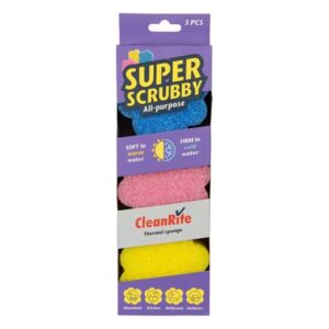 CLEANRITE SUPER SCRUBBY houbička 3ks 10x4cm